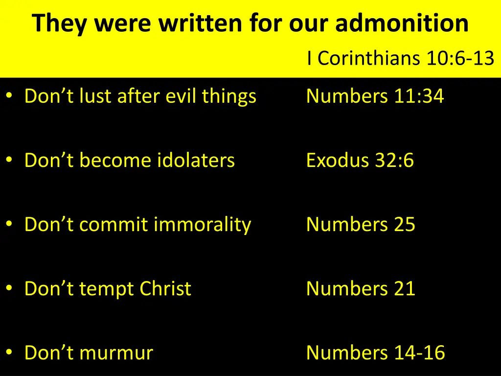 they were written for our admonition