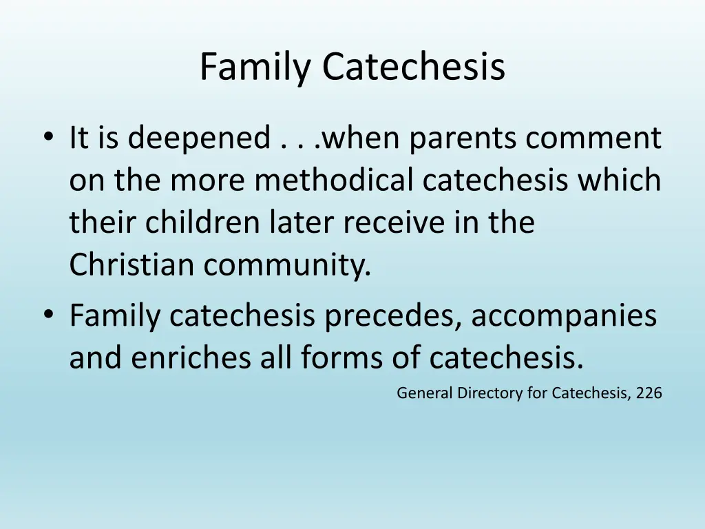 family catechesis 1