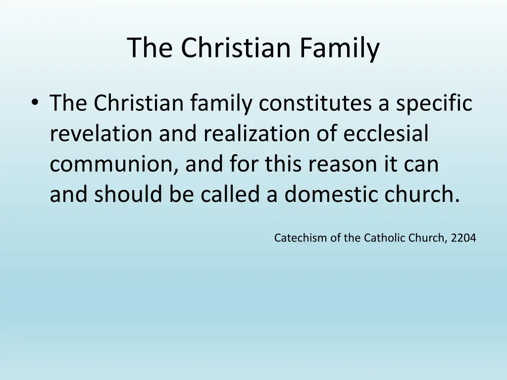 the christian family