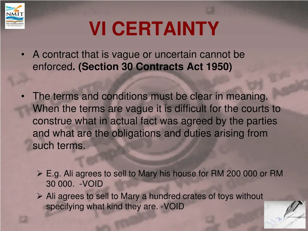 vi certainty