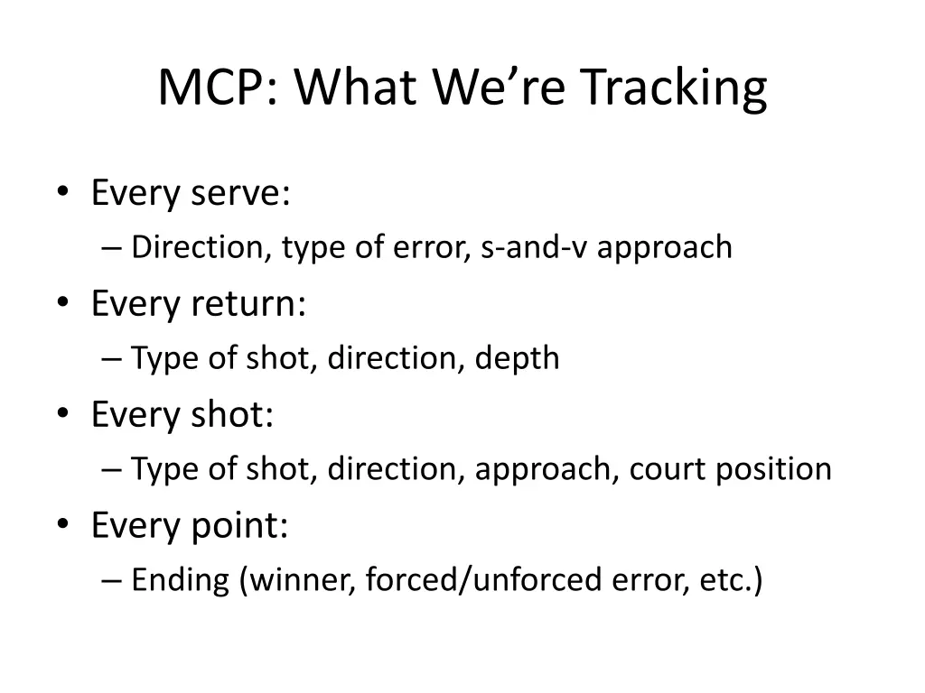 mcp what we re tracking