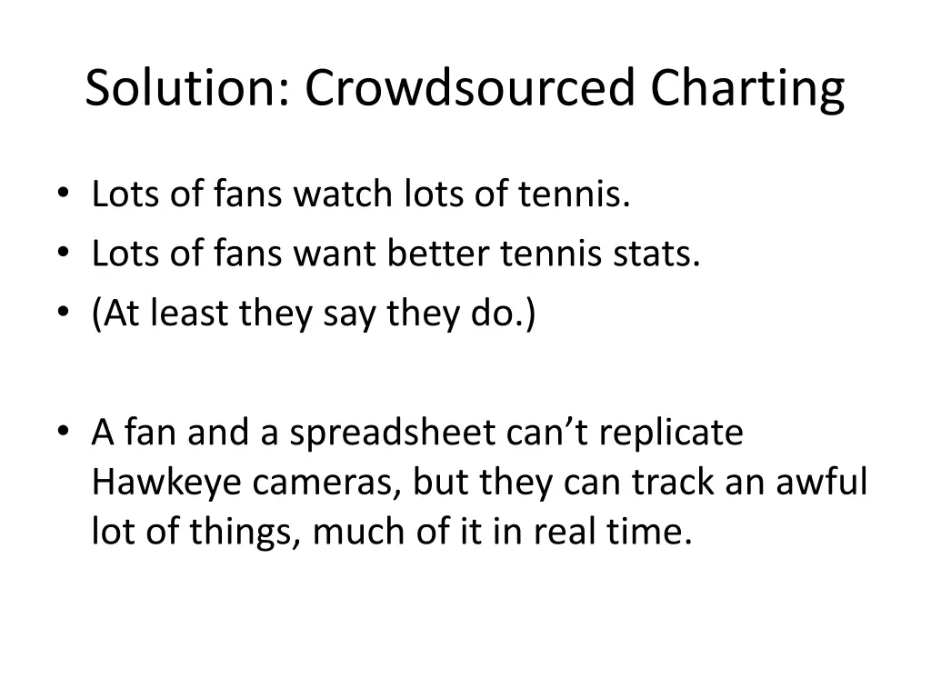 solution crowdsourced charting