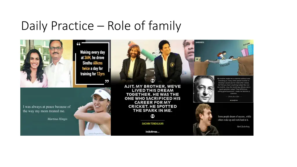 daily practice role of family 1