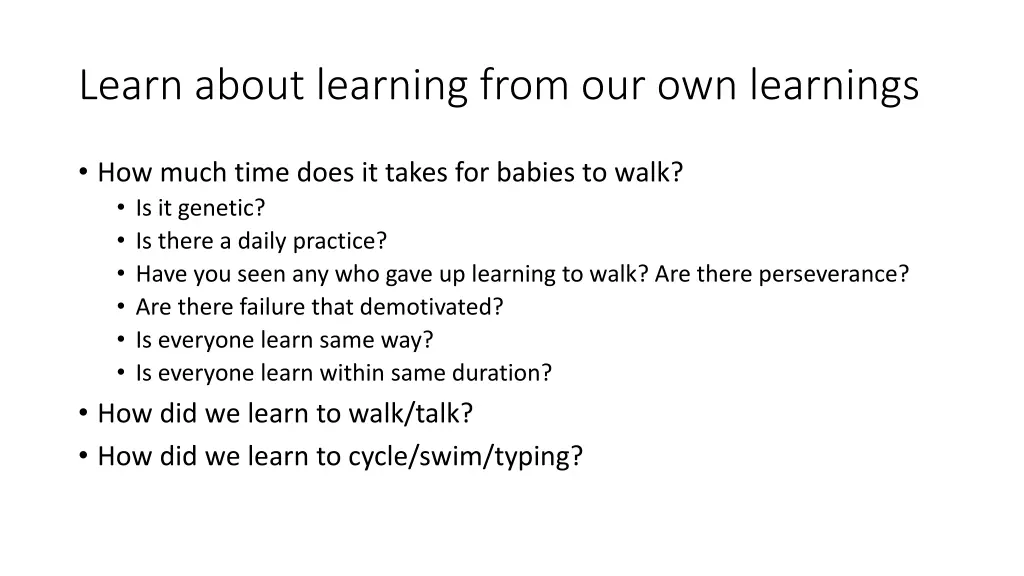 learn about learning from our own learnings 1