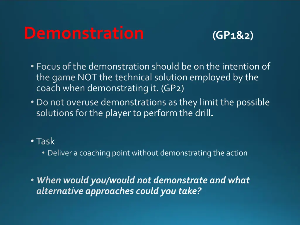 demonstration gp1 2