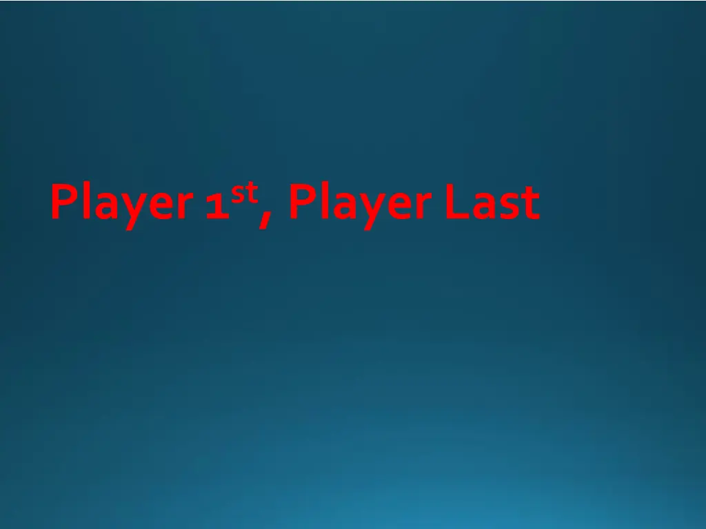 player 1 st player last