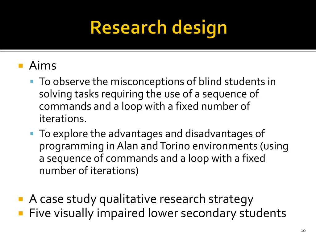 aims to observe the misconceptions of blind