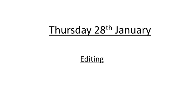 thursday 28 th january