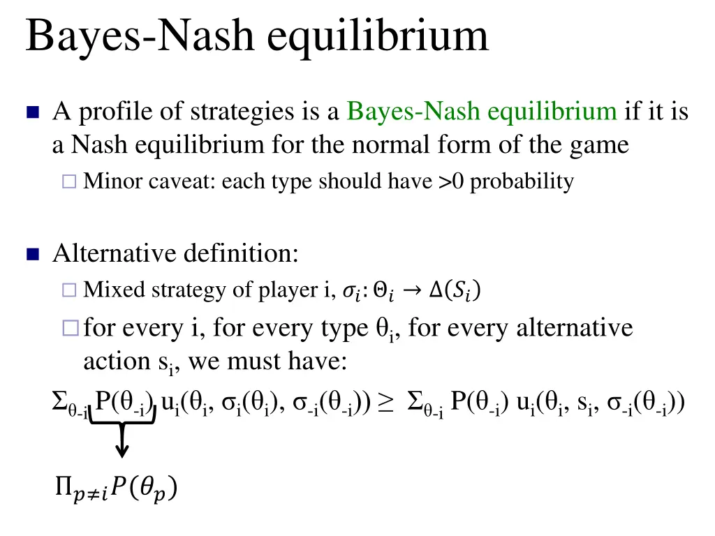 bayes nash equilibrium