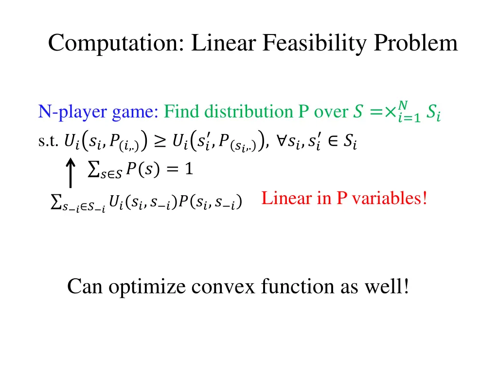 computation linear feasibility problem 1