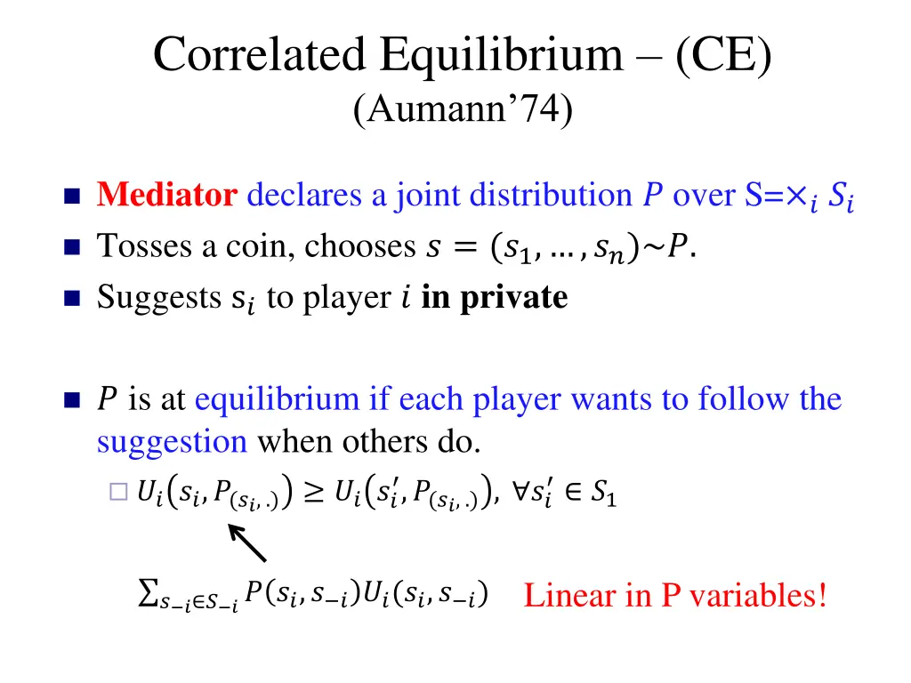 correlated equilibrium ce aumann 74