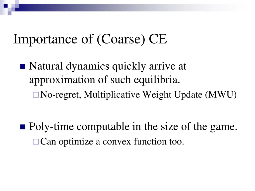 importance of coarse ce