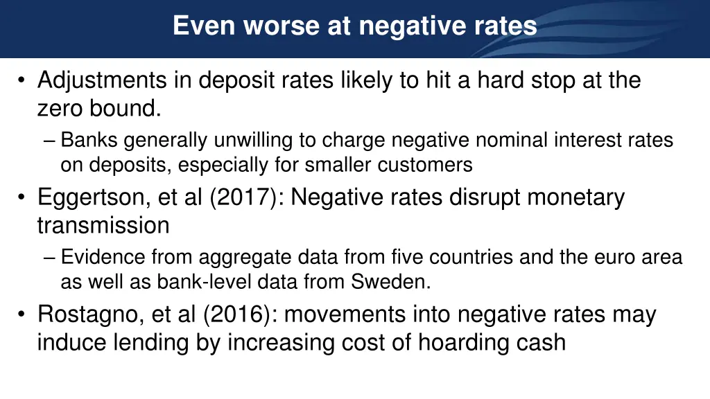 even worse at negative rates