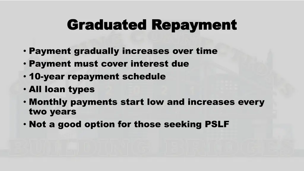 graduated repayment graduated repayment