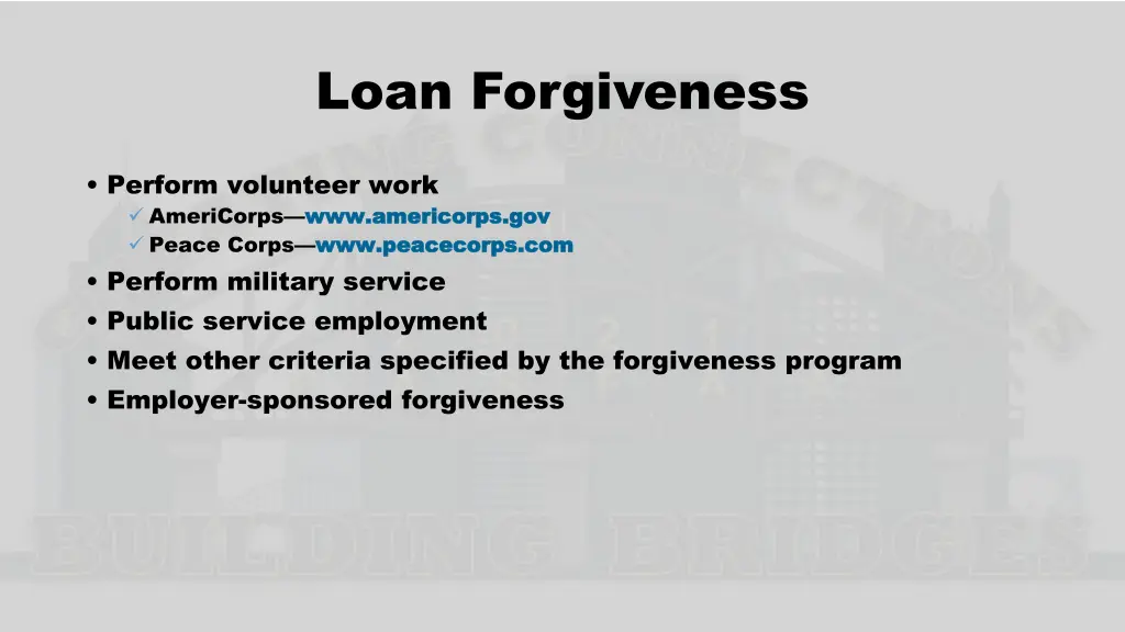 loan forgiveness