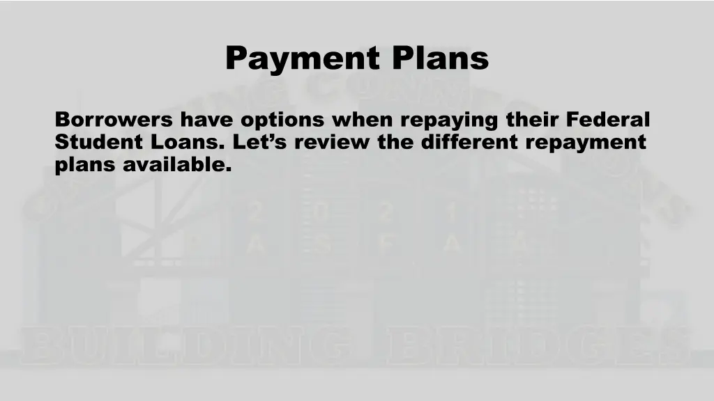 payment plans