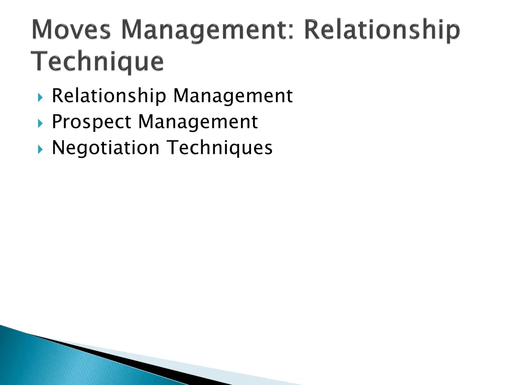 relationship management prospect management