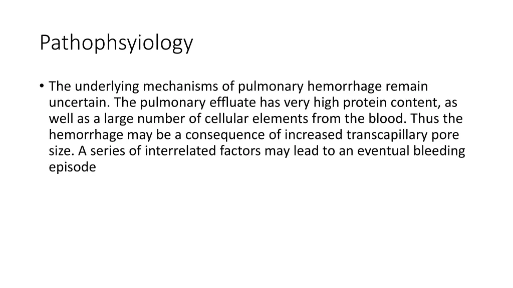 pathophsyiology