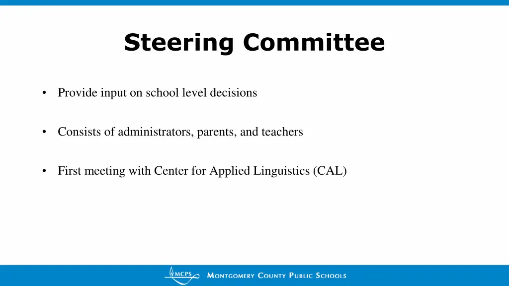 steering committee