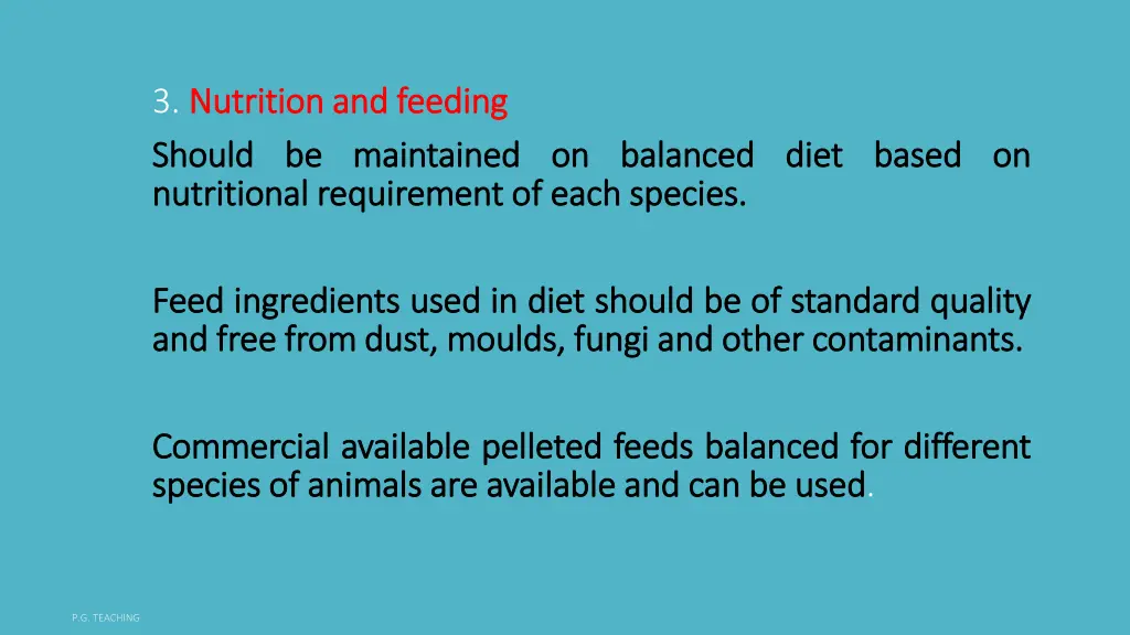 3 nutrition and feeding nutrition and feeding