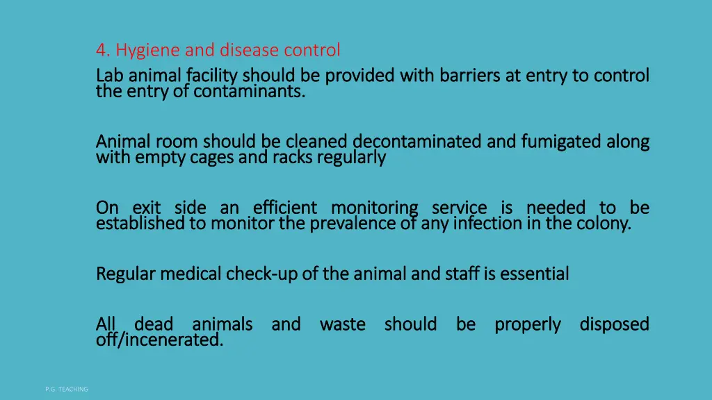 4 hygiene and disease control lab lab animal