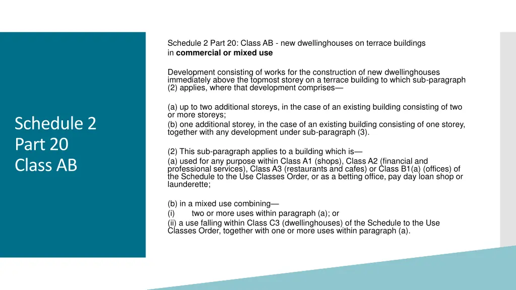 schedule 2 part 20 class ab new dwellinghouses