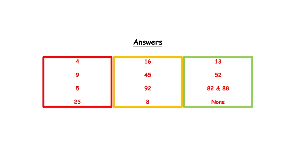 answers