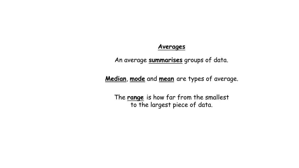 averages