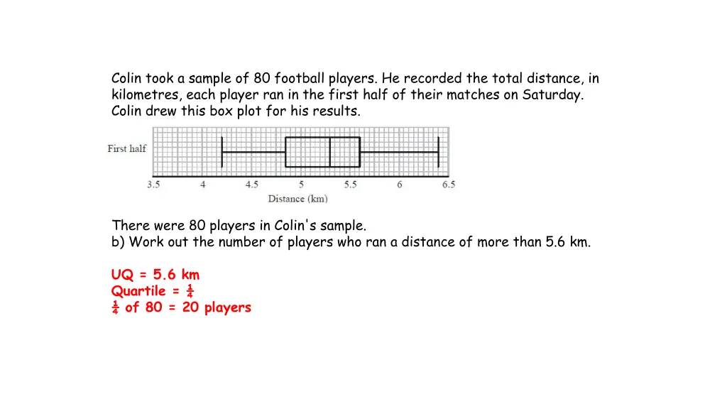 colin took a sample of 80 football players 1