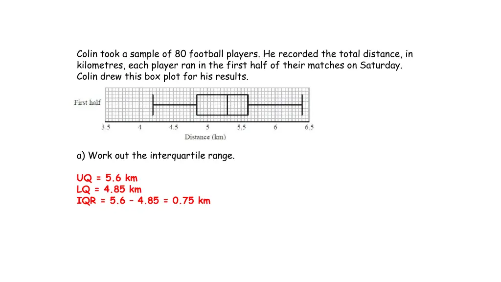 colin took a sample of 80 football players