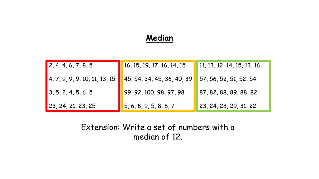 median 2