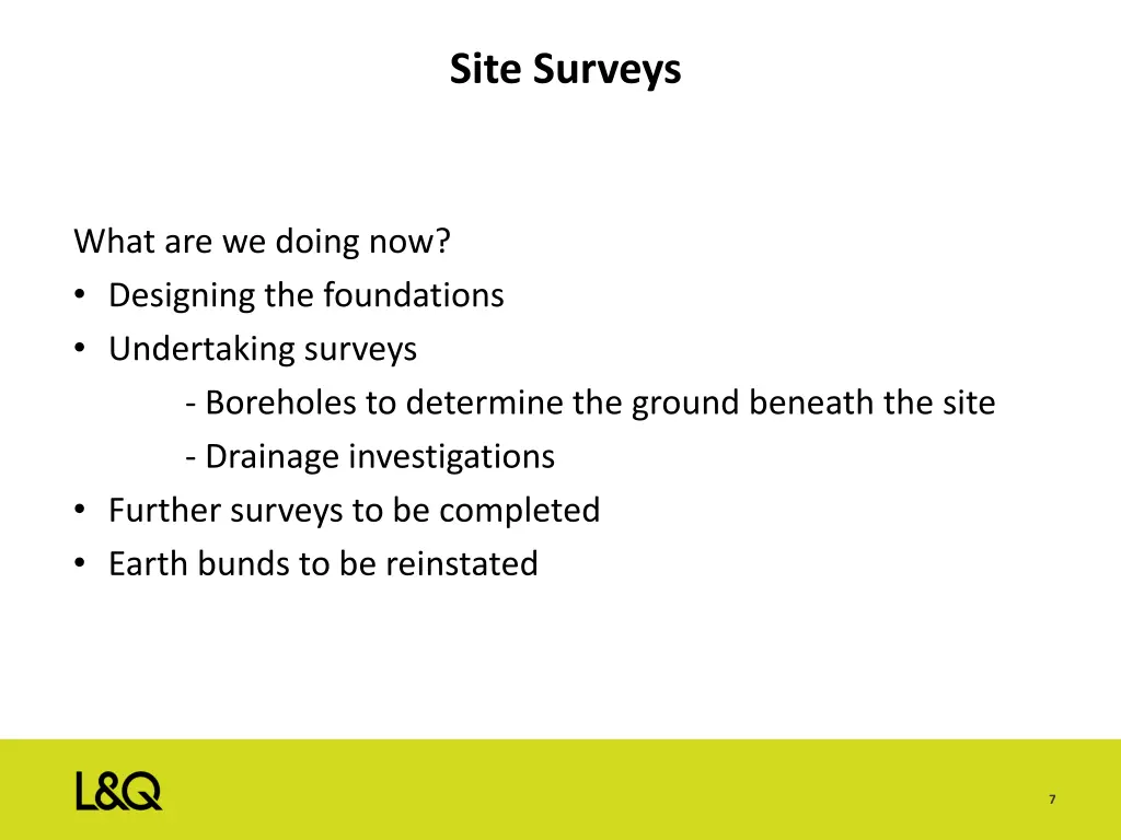 site surveys