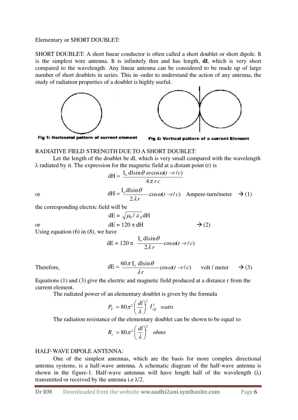 elementary or shortdoublet