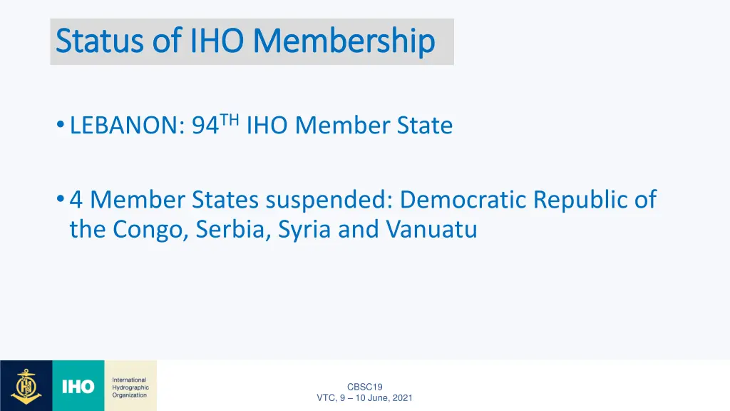 status of iho membership status of iho membership