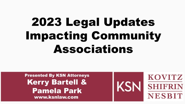 2023 legal updates impacting community