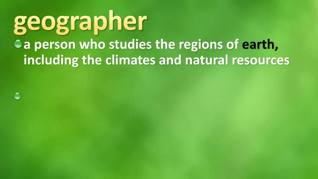 geographer a person who studies the regions