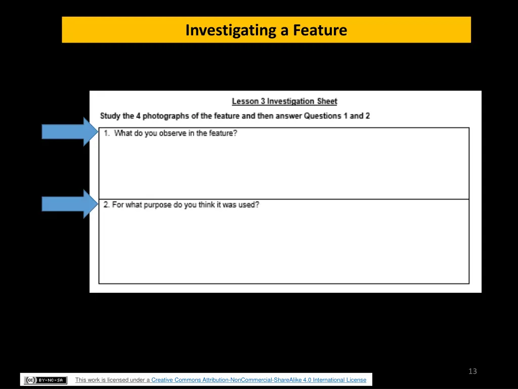 investigating a feature 2