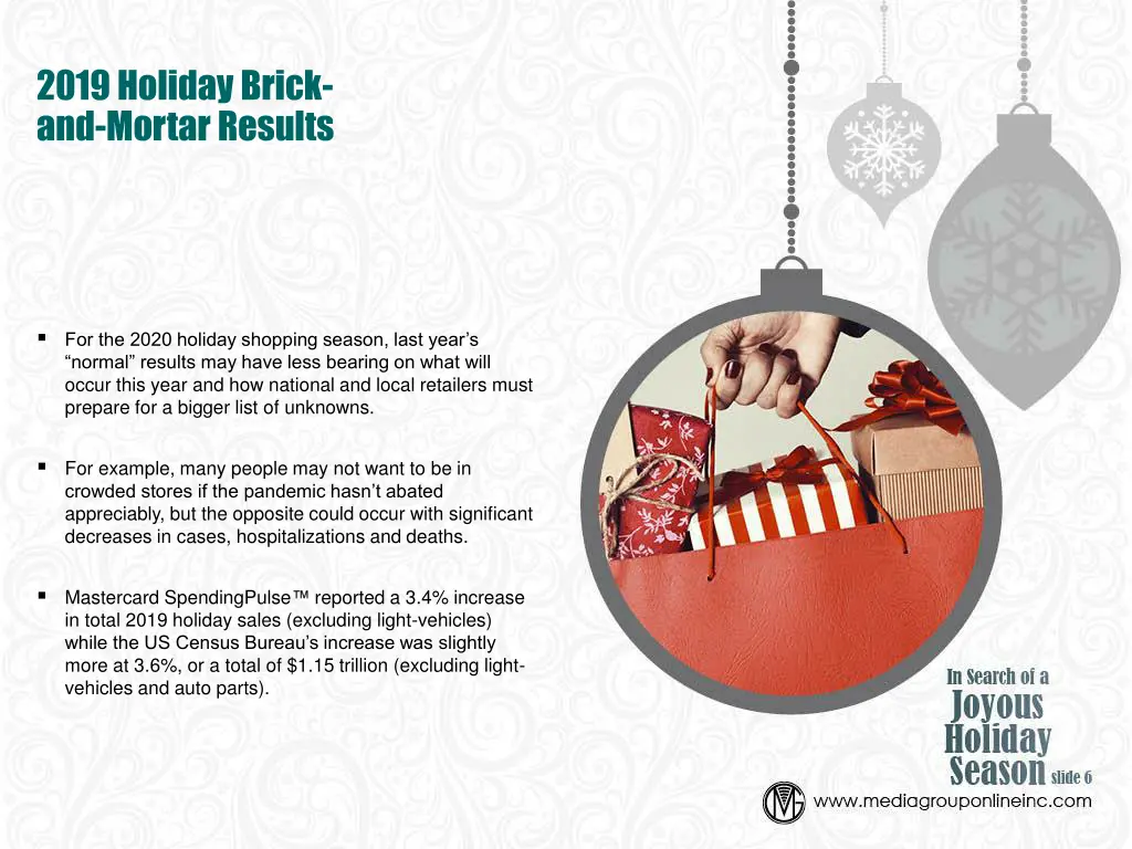 2019 holiday brick and mortar results