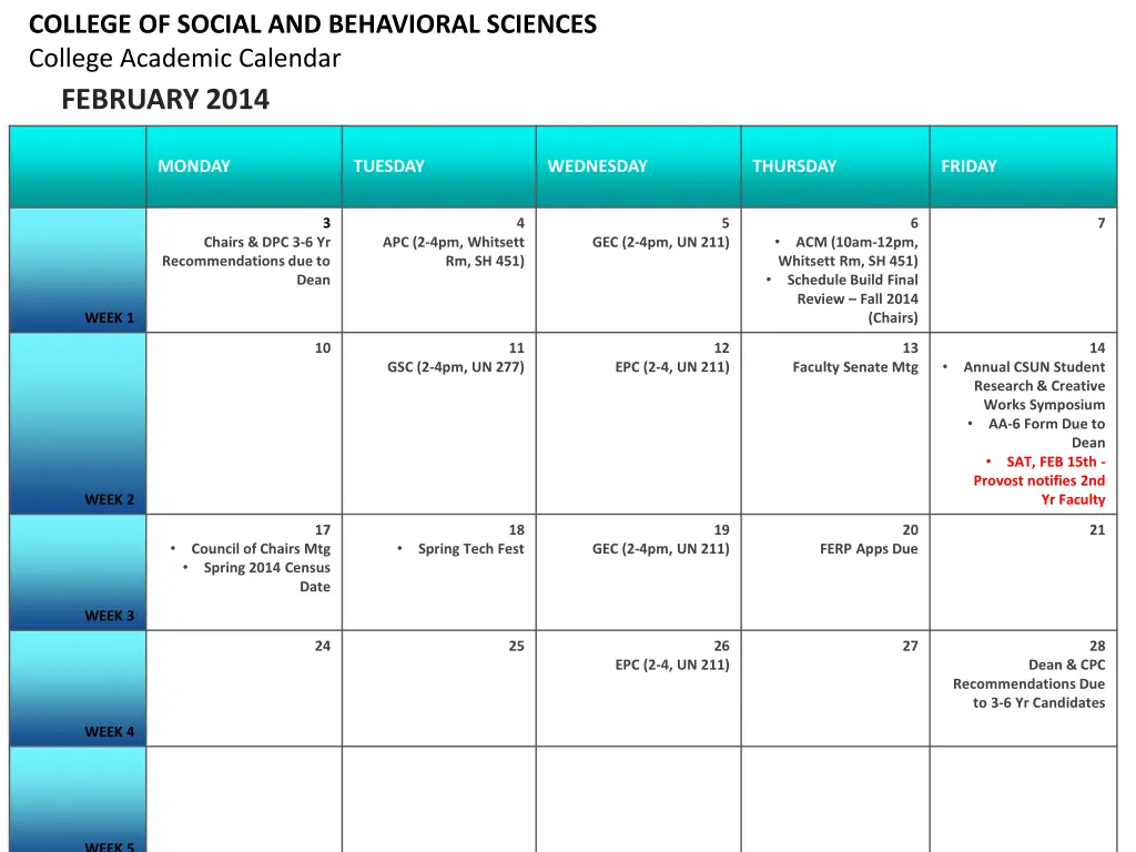 college of social and behavioral sciences college 6