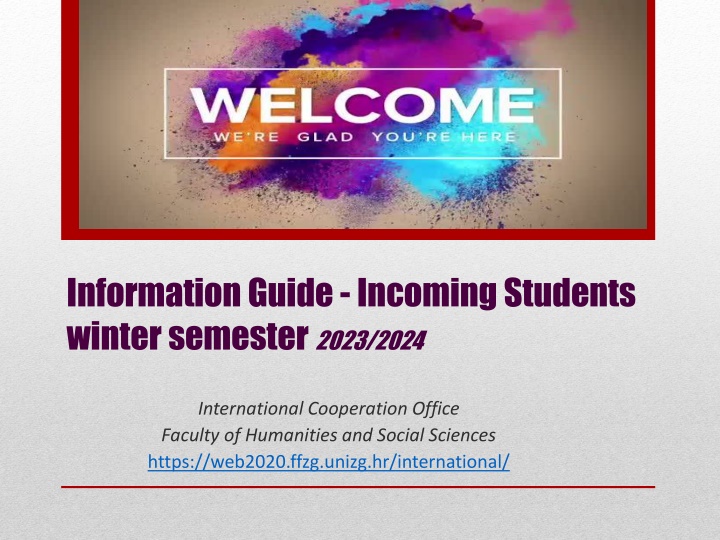 information guide incoming students