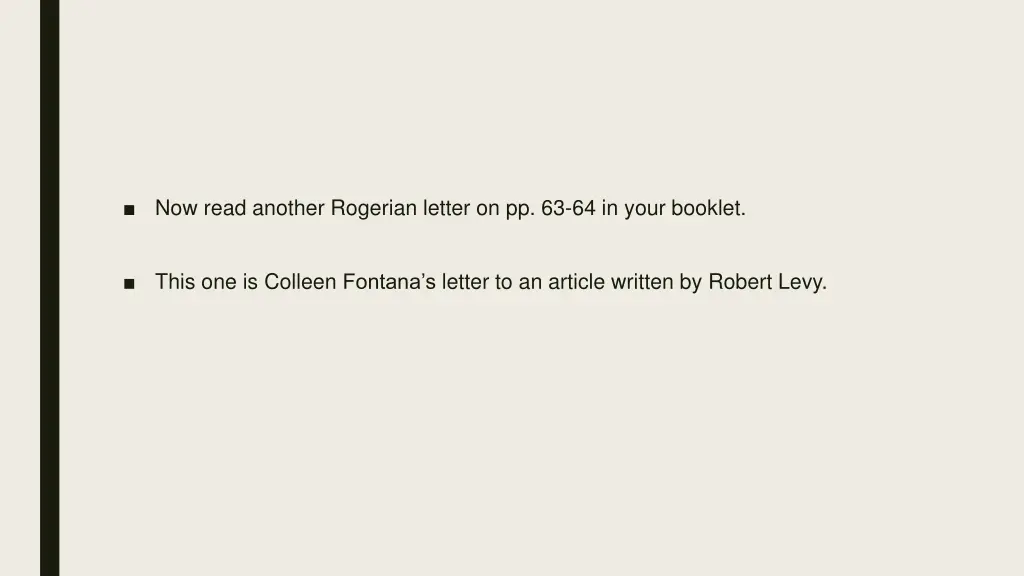 now read another rogerian letter