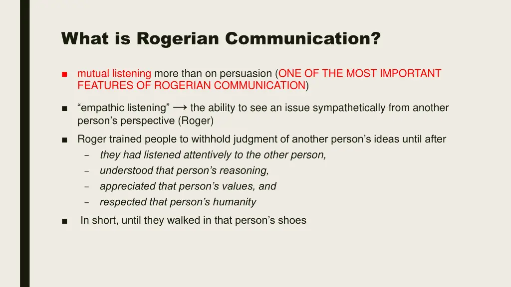 what is rogerian communication