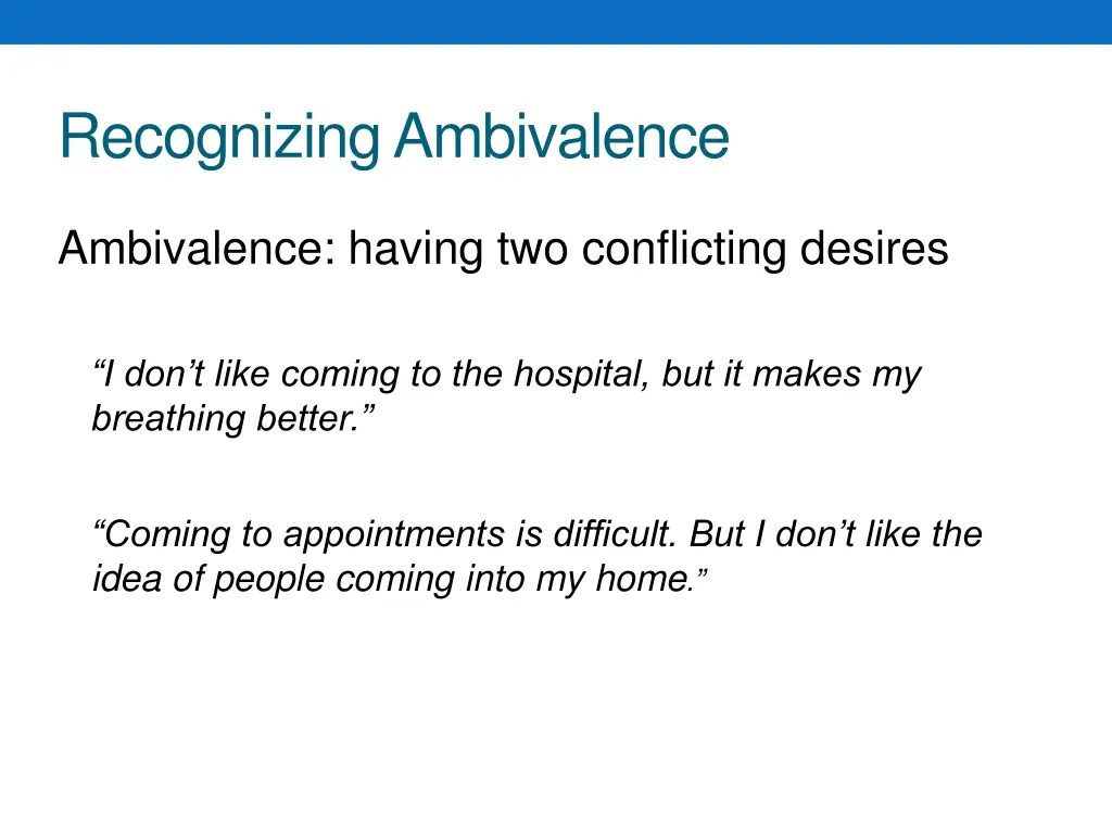 recognizing ambivalence