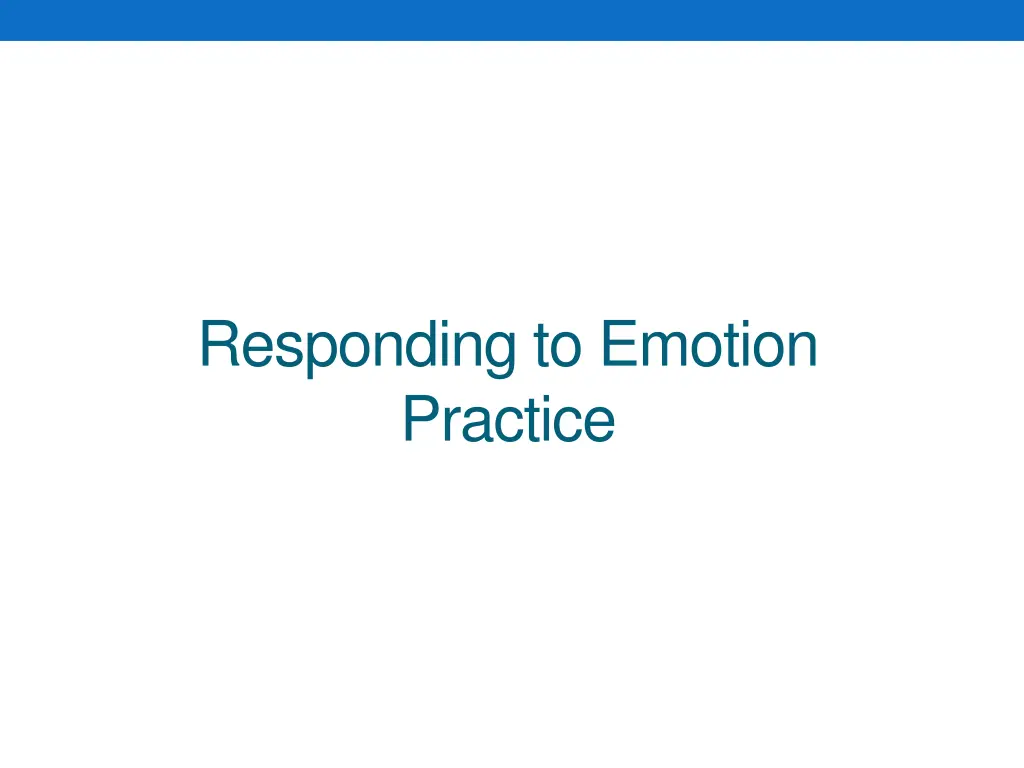 responding to emotion practice