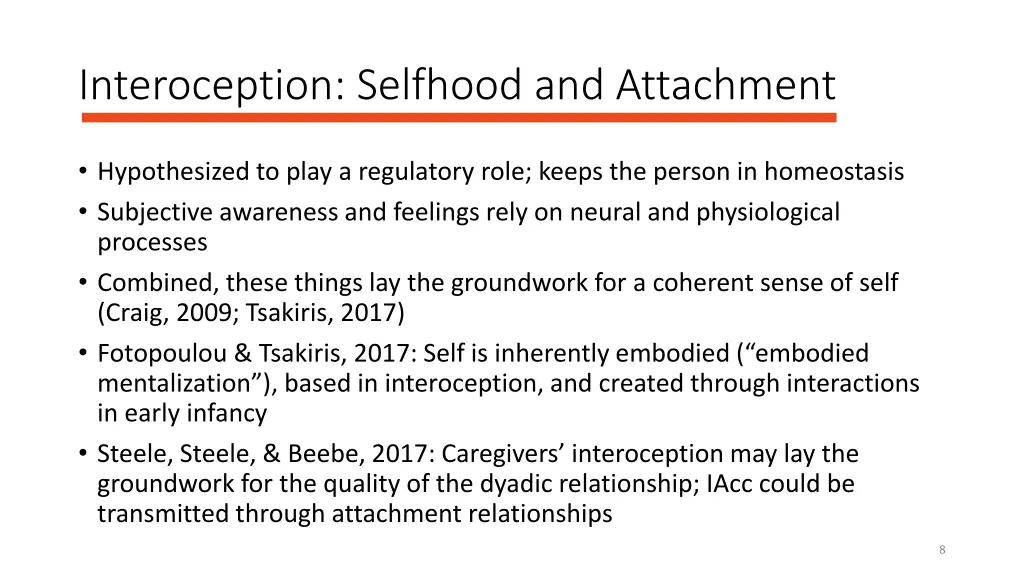 interoception selfhood and attachment