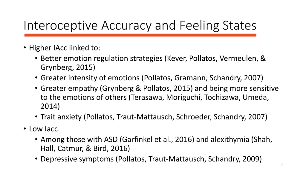 interoceptive accuracy and feeling states