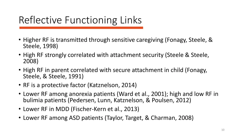 reflective functioning links