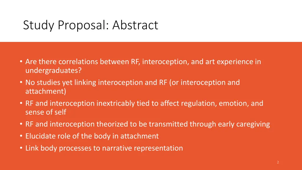 study proposal abstract