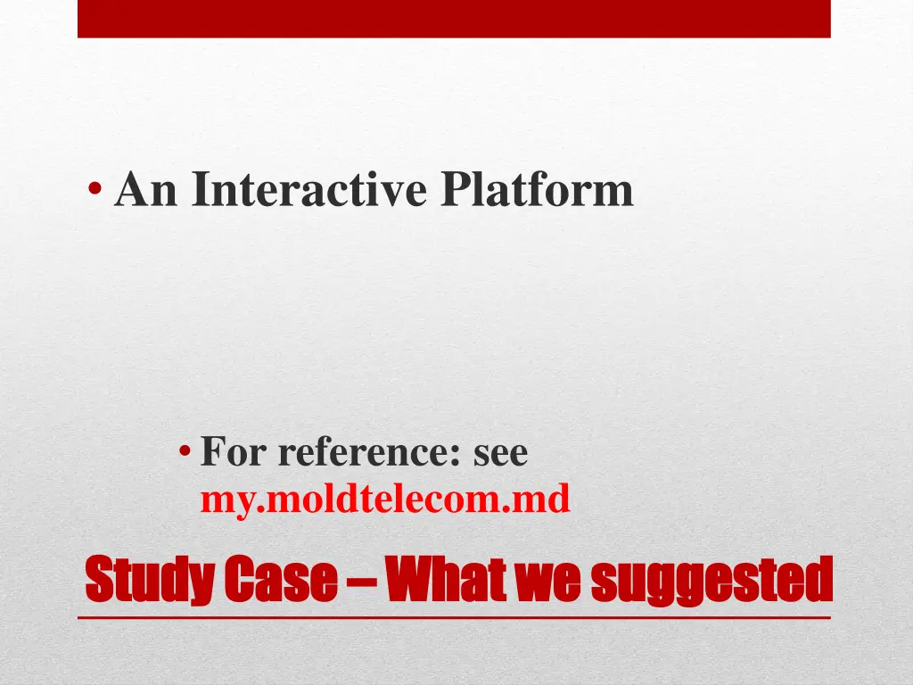 an interactive platform