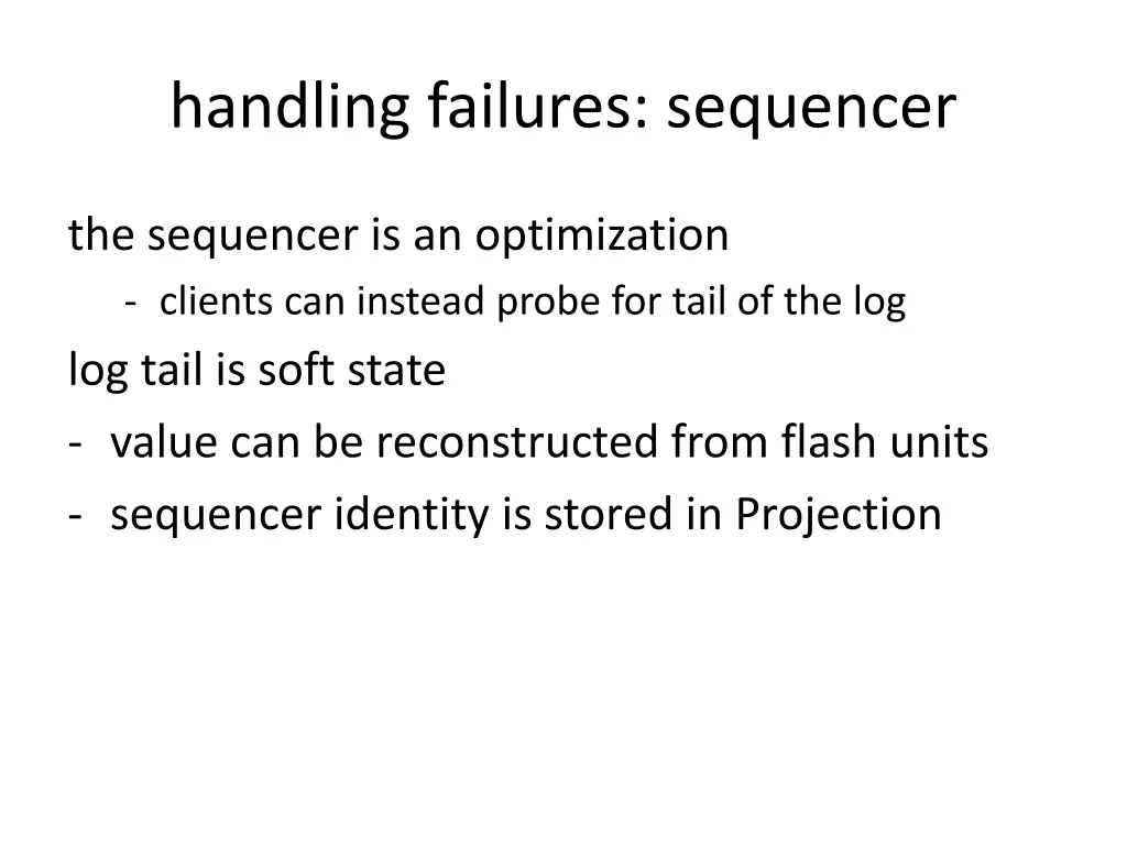 handling failures sequencer